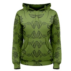 Floral Folk Damask Pattern Fantasy Flowers Floral Geometric Fantasy Women s Pullover Hoodie by Eskimos