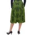 Floral folk damask pattern Fantasy flowers Floral geometric fantasy Classic Velour Midi Skirt  View2