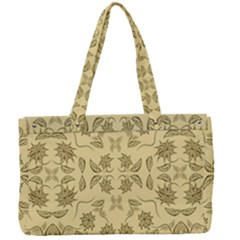 Floral Folk Damask Pattern Fantasy Flowers Floral Geometric Fantasy Canvas Work Bag by Eskimos