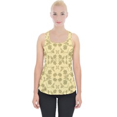 Floral Folk Damask Pattern Fantasy Flowers Floral Geometric Fantasy Piece Up Tank Top by Eskimos