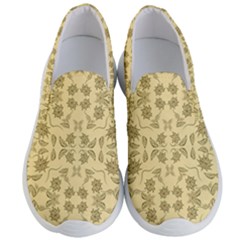 Floral Folk Damask Pattern Fantasy Flowers Floral Geometric Fantasy Men s Lightweight Slip Ons by Eskimos