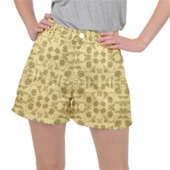 Floral Folk Damask Pattern Fantasy Flowers Floral Geometric Fantasy Ripstop Shorts by Eskimos