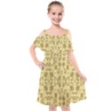 Floral folk damask pattern Fantasy flowers Floral geometric fantasy Kids  Cut Out Shoulders Chiffon Dress View1