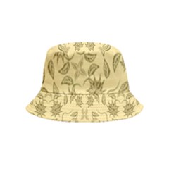 Floral Folk Damask Pattern Fantasy Flowers Floral Geometric Fantasy Bucket Hat (kids) by Eskimos