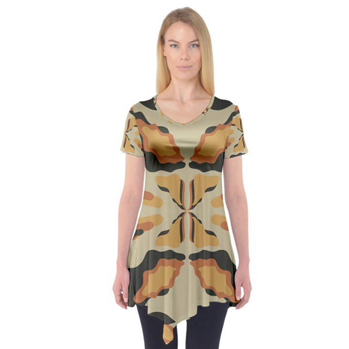 Abstract pattern geometric backgrounds  Abstract geometric  Short Sleeve Tunic 