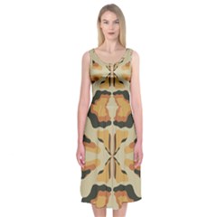 Abstract Pattern Geometric Backgrounds  Abstract Geometric  Midi Sleeveless Dress by Eskimos