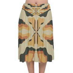 Abstract Pattern Geometric Backgrounds  Abstract Geometric  Velvet Flared Midi Skirt by Eskimos