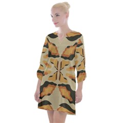 Abstract Pattern Geometric Backgrounds  Abstract Geometric  Open Neck Shift Dress by Eskimos