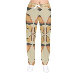 Abstract Pattern Geometric Backgrounds  Abstract Geometric  Women Velvet Drawstring Pants by Eskimos