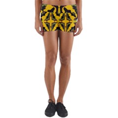 Abstract Pattern Geometric Backgrounds  Abstract Geometric Design    Yoga Shorts by Eskimos