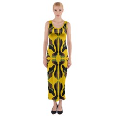 Abstract Pattern Geometric Backgrounds  Abstract Geometric Design    Fitted Maxi Dress by Eskimos