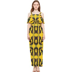 Abstract Pattern Geometric Backgrounds  Abstract Geometric Design    Draped Sleeveless Chiffon Jumpsuit