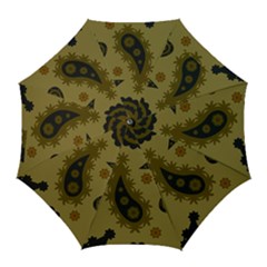 Floral Pattern Paisley Style Paisley Print  Doodle Background Golf Umbrellas by Eskimos