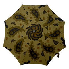 Floral Pattern Paisley Style Paisley Print  Doodle Background Hook Handle Umbrellas (medium) by Eskimos