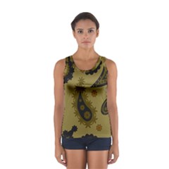 Floral Pattern Paisley Style Paisley Print  Doodle Background Sport Tank Top  by Eskimos