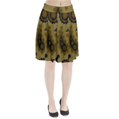 Floral Pattern Paisley Style Paisley Print  Doodle Background Pleated Skirt by Eskimos