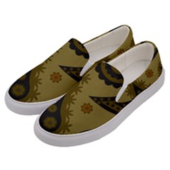 Floral Pattern Paisley Style Paisley Print  Doodle Background Men s Canvas Slip Ons by Eskimos