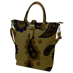 Floral Pattern Paisley Style Paisley Print  Doodle Background Buckle Top Tote Bag by Eskimos