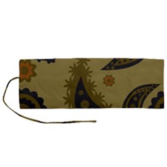 Floral Pattern Paisley Style Paisley Print  Doodle Background Roll Up Canvas Pencil Holder (m) by Eskimos