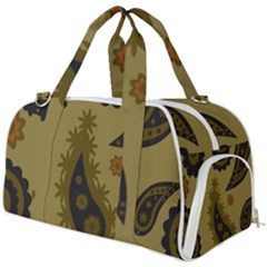 Floral Pattern Paisley Style Paisley Print  Doodle Background Burner Gym Duffel Bag by Eskimos