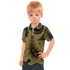 Floral Pattern Paisley Style Paisley Print  Doodle Background Kids  Polo Tee