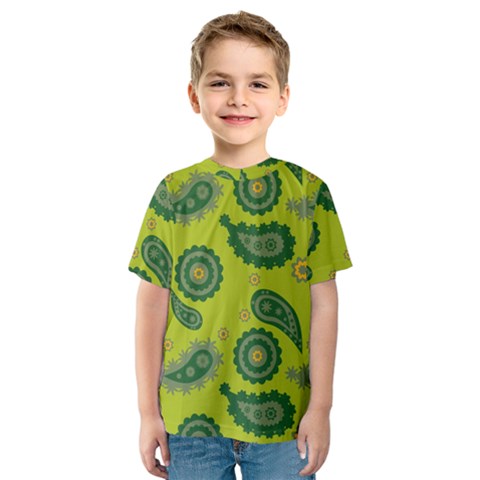 Floral Pattern Paisley Style Paisley Print  Doodle Background Kids  Sport Mesh Tee by Eskimos