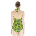 Floral pattern paisley style Paisley print. Doodle background Halter Swimsuit View2