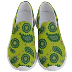 Floral Pattern Paisley Style Paisley Print  Doodle Background Men s Lightweight Slip Ons by Eskimos