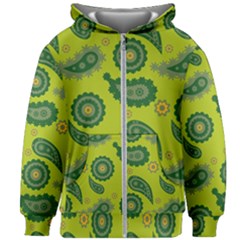 Floral Pattern Paisley Style Paisley Print  Doodle Background Kids  Zipper Hoodie Without Drawstring by Eskimos