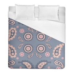 Floral Folk Damask Pattern Fantasy Flowers Floral Geometric Fantasy Duvet Cover (full/ Double Size) by Eskimos