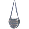 Floral folk damask pattern Fantasy flowers Floral geometric fantasy Heart Shoulder Bag View1