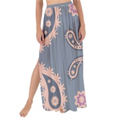 Floral Folk Damask Pattern Fantasy Flowers Floral Geometric Fantasy Maxi Chiffon Tie-up Sarong by Eskimos