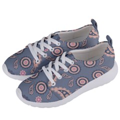 Floral Folk Damask Pattern Fantasy Flowers Floral Geometric Fantasy Women s Lightweight Sports Shoes by Eskimos