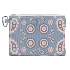 Floral Folk Damask Pattern Fantasy Flowers Floral Geometric Fantasy Canvas Cosmetic Bag (xl) by Eskimos