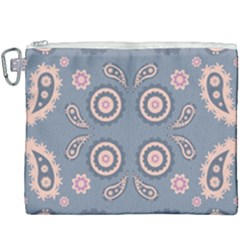 Floral Folk Damask Pattern Fantasy Flowers Floral Geometric Fantasy Canvas Cosmetic Bag (xxxl) by Eskimos