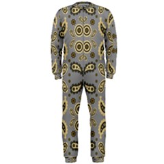 Floral Folk Damask Pattern Fantasy Flowers Floral Geometric Fantasy Onepiece Jumpsuit (men)  by Eskimos