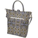 Floral folk damask pattern Fantasy flowers Floral geometric fantasy Buckle Top Tote Bag View2