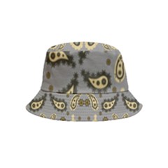 Floral Folk Damask Pattern Fantasy Flowers Floral Geometric Fantasy Bucket Hat (kids) by Eskimos