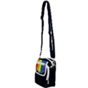 Gay Pride Flag Rainbow Drip On Black Blank Black For Designs Shoulder Strap Belt Bag View2