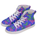 Pink Tigers On A Blue Background Men s Hi-Top Skate Sneakers View2