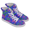 Pink Tigers On A Blue Background Men s Hi-Top Skate Sneakers View3