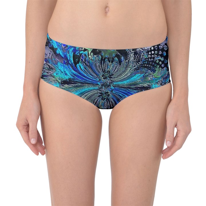 Steamroller Mid-Waist Bikini Bottoms