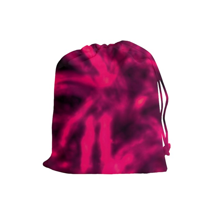 Purple Abstract Stars Drawstring Pouch (Large)