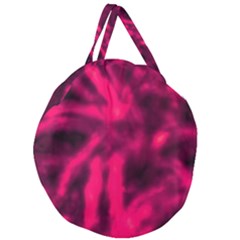 Purple Abstract Stars Giant Round Zipper Tote by DimitriosArt