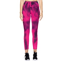 Purple Abstract Stars Pocket Leggings 