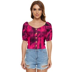 Purple Abstract Stars Button Up Blouse