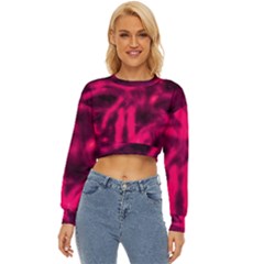 Purple Abstract Stars Lightweight Long Sleeve Sweatshirt