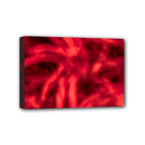 Cadmium Red Abstract Stars Mini Canvas 6  X 4  (stretched) by DimitriosArt