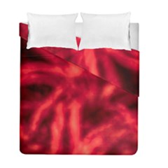 Cadmium Red Abstract Stars Duvet Cover Double Side (full/ Double Size) by DimitriosArt