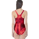 Cadmium Red Abstract Stars One Piece Swimsuit View2